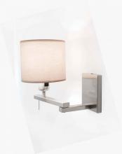 Blauet B18850845802 - Swing Arm Wall Light Nickel/Plisse Shade