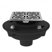 Perrin & Rowe SDCI2-3144APC - Cast Iron 2'' No Hub Drain Kit With 3144 Mosaic Decorative Cover