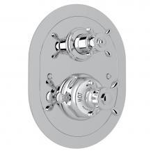 Perrin & Rowe U.5521X-APC/TO - Edwardian™ 3/4'' Oval Thermostatic Trim With Volume Control