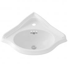 Perrin & Rowe U.2925WH - Wall Mount Corner Lavatory Sink