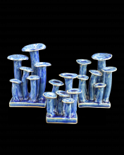 Currey 1200-0745 - Wild Blue Mushrooms Set of 3