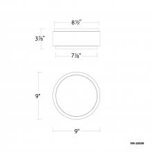 WAC Integrator Tier 1 FM-20509-40-WT/AB - Salvo Flush Mount Light