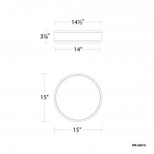 WAC Integrator Tier 1 FM-20515-27-WT/AB - Salvo Flush Mount Light