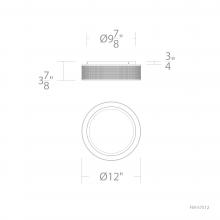 WAC Integrator Tier 1 FM-57512-35-BK - Grille Flush Mount Light