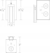 WAC Integrator Tier 1 LED-T-RBOX5-BK - InvisiLED® 8ft Recessed Mounted Trim Channel Wiring Box