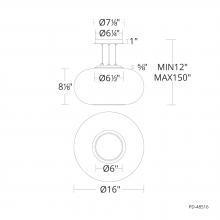 WAC Integrator Tier 1 PD-48516-30-BK - Doma Pendant Light