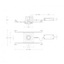 WAC Integrator Tier 1 R3BRA-SCS-BN - Ocular 3.0 5CCT Round Adjustable Trim and Remodel Housing with New Construction Frame-In Kit and D