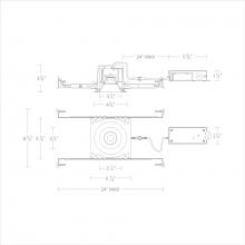 WAC Integrator Tier 1 R3BRD-FCS-BN - Ocular 3.0 5CCT Round Donwlight Trim and Remodel Housing with New Construction Frame-In Kit and Dr