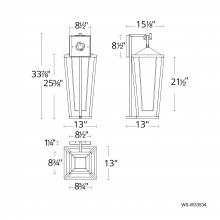 WAC Integrator Tier 1 WS-W33534-35-BK - Manchester Outdoor Wall Sconce