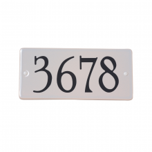 SNOC 1720 - DeVille - Rectangle horizontal ceramic address plaque - 1720