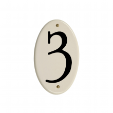 SNOC 1725 - DeVille - Ceramic Vertical Oval Address Plaque - 1725