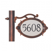 SNOC 1734-09 - Florence - Horizontal address plaque for post - 1734