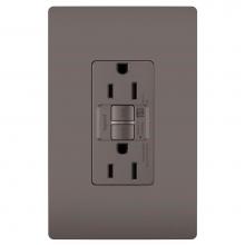 Legrand 1597TRA - radiant 15A Tamper-Resistant Self-Test GFCI Outlet with Audible Alarm, Brown