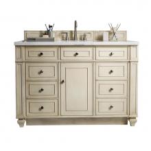 James Martin Furniture 157-V48-VV-3AF - Bristol 48'' Single Vanity, Vintage Vanilla w/ 3 CM Arctic Fall Solid Surface Top