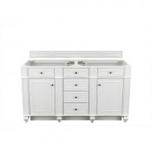 James Martin Furniture 157-V60D-CWH - Bristol 60'' Double Vanity, Cottage White