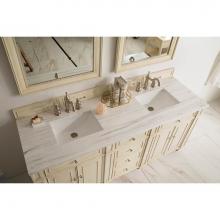 James Martin Furniture 157-V72-VV-3AF - Bristol 72'' Double Vanity, Vintage Vanilla w/ 3 CM Arctic Fall Solid Surface Top