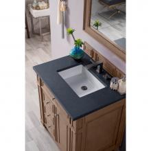 James Martin Furniture 157-V30-WW-3CSP - Bristol 30'' Single Vanity Whitewashed Walnut, w/ 3 CM Charcoal Soapstone Quartz Top