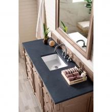 James Martin Furniture 157-V60S-WW-3CSP - Bristol 60'' Single Vanity Whitewashed Walnut, w/ 3 CM Charcoal Soapstone Quartz Top