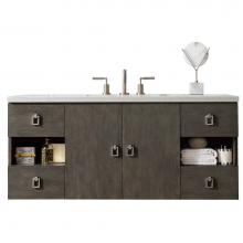 James Martin Furniture 860-V48-SOK-3AF - Sonoma 48'' Single Vanity, Silver Oak w/ 3 CM Arctic Fall Solid Surface Top