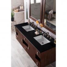 James Martin Furniture 860-V60D-CFO-3IBK - Sonoma 60'' Double Vanity, Coffee Oak, w/ 3 CM Iconic Black Quartz Top