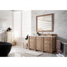 James Martin Furniture 157-V60S-WW-3AF - Bristol 60'' Single Vanity Whitewashed Walnut w/ 3 CM Arctic Fall Solid Surface Top