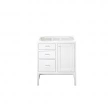 James Martin Furniture E444-V30-GW - Addison 30'' Single Vanity Cabinet, Glossy White