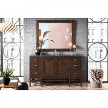 James Martin Furniture E444-V60S-MCA - Addison 60'' Single Vanity Cabinet , Mid Century Acacia