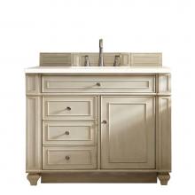 James Martin Furniture 157-V36-VV-3EMR - Bristol 36'' Single Vanity, Vintage Vanilla, w/ 3 CM Eternal Marfil Quartz Top