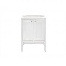 James Martin Furniture E445-V24-GW - Addison 24'' Single Vanity Cabinet (w/Doors), Glossy White