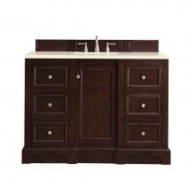 James Martin Furniture 825-V48-BNM-3EMR - De Soto 48'' Single Vanity, Burnished Mahogany, w/ 3 CM Eternal Marfil Quartz Top