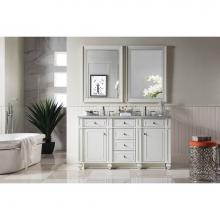 James Martin Furniture 157-V60D-BW - Bristol 60'' Double Vanity, Bright White