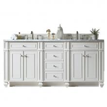 James Martin Furniture 157-V72-BW - Bristol 72'' Double Vanity, Bright White