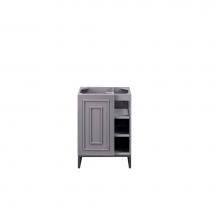 James Martin Furniture E110-B24-MBK - Alicante'' 24'' Stainless Steel Base, Matte Black