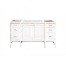 James Martin Furniture E444-V60S-GW - Addison 60'' Single Vanity Cabinet , Glossy White