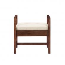 James Martin Furniture E444-BNCH-MCA - Addison 24.5'' Upholsted Bench, Mid Century Acacia