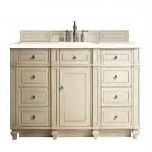 James Martin Furniture 157-V60S-VV-3EMR - Bristol 60'' Single Vanity, Vintage Vanilla, w/ 3 CM Eternal Marfil Quartz Top