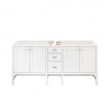 James Martin Furniture E444-V72-GW - Addison 72'' Double Vanity Cabinet, Glossy White