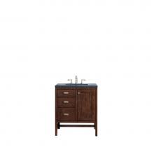 James Martin Furniture E444-V30-MCA-3CSP - Addison 30'' Single Vanity Cabinet, Mid Century Acacia, w/ 3 CM Charcoal Soapstone Quart