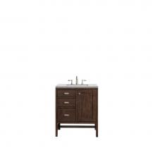 James Martin Furniture E444-V30-MCA-3EJP - Addison 30'' Single Vanity Cabinet, Mid Century Acacia, w/ 3 CM Eternal Jasmine Pearl Qu