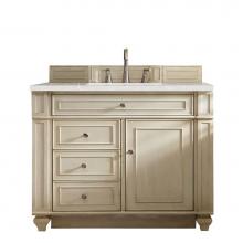 James Martin Furniture 157-V36-VV-3ESR - Bristol 36'' Single Vanity, Vintage Vanilla, w/ 3 CM Eternal Serena Quartz Top