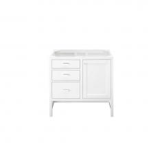 James Martin Furniture E444-V36-GW - Addison 36'' Single Vanity Cabinet, Glossy White