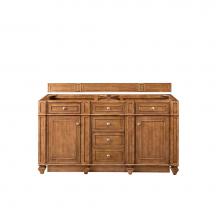 James Martin Furniture 157-V60D-SBR - Bristol 60'' Double Vanity, Saddle Brown