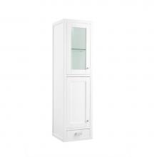 James Martin Furniture E444-H15L-GW - Addison 15'' Depth  Grand Tower Hutch - Left, Glossy White