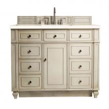 James Martin Furniture 157-V48-VV-3EMR - Bristol 48'' Single Vanity, Vintage Vanilla, w/ 3 CM Eternal Marfil Quartz Top