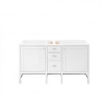 James Martin Furniture E444-V60D-GW - Addison 60'' Double Vanity Cabinet, Glossy White