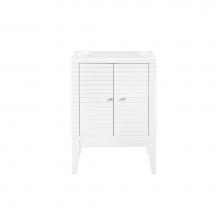 James Martin Furniture E213-V24-GW - Linden 24'' Single Vanity Cabinet, Glossy White