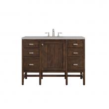 James Martin Furniture E444-V48-MCA-3ESR - Addison 48'' Single Vanity Cabinet, Mid Century Acacia, w/ 3 CM Eternal Serena Quartz To