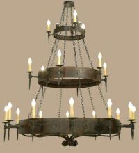 Meyda White 112084 - 72" Wide Warwick 21 Light Three Tier Chandelier