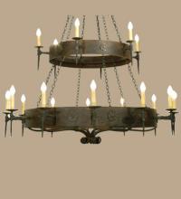 Meyda White 112829 - 72"W Warwick 18 LT Two Tier Chandelier