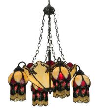 Meyda White 128352 - 29"W Isabella 4 Arm Chandelier